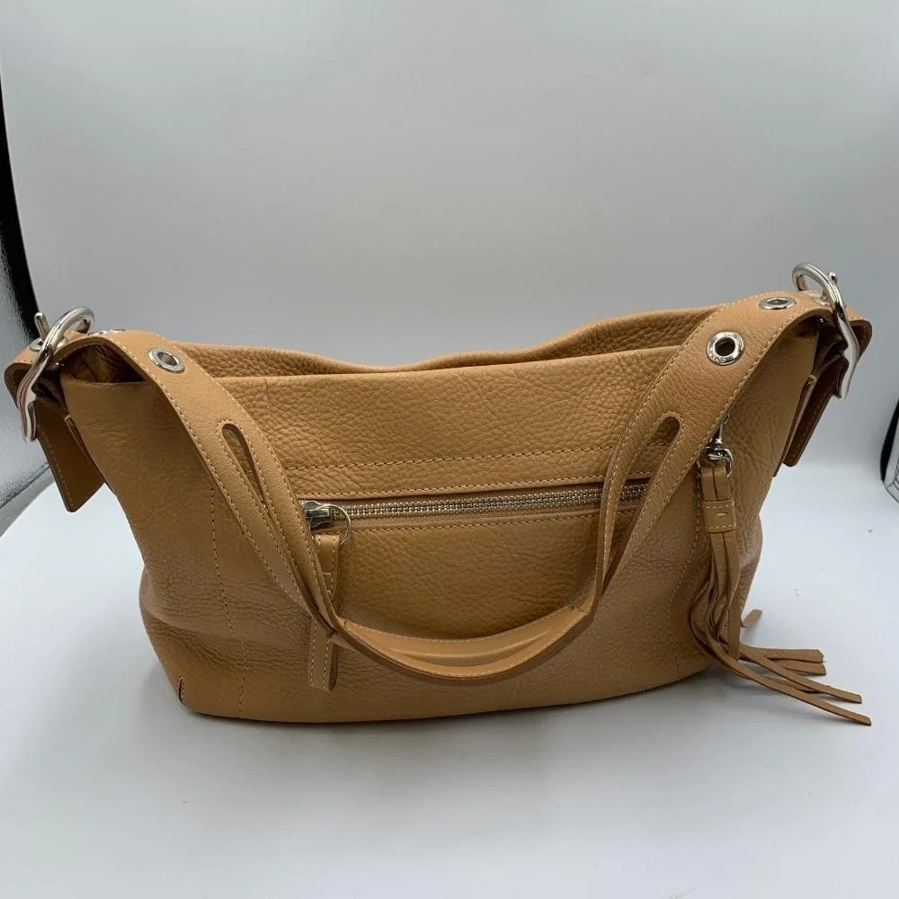 Coach Legacy‎ Handbag Womens Brown Pebbled Leather Adjustable Strap Shoulder Bag